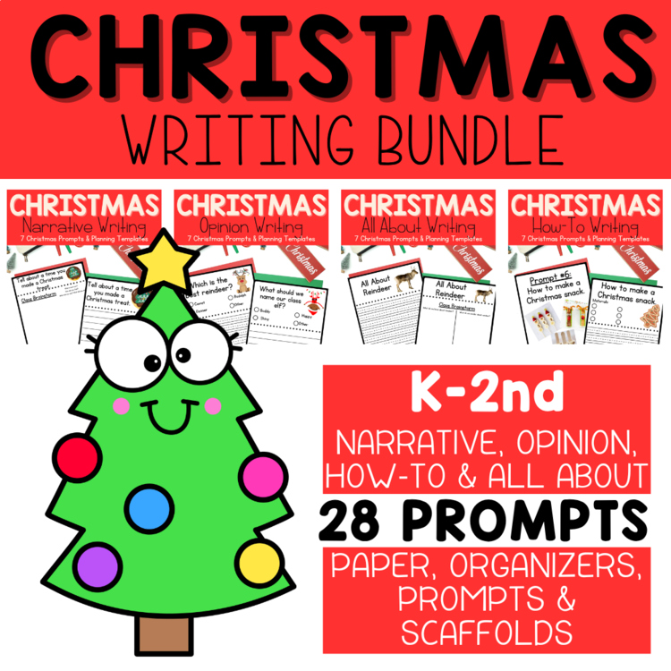 Christmas Writing Prompts & No Prep Centers | Opinion, Narrative, Informational