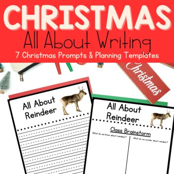 Christmas All About Writing Prompts | Holiday No Prep Writing Centers, image 2