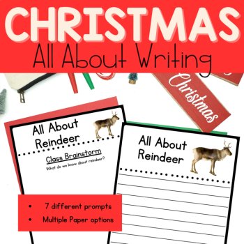 Christmas All About Writing Prompts | Holiday No Prep Writing Centers, image 3