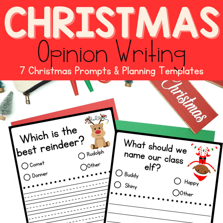 Christmas Opinion Writing Prompts | Holiday No Prep Writing Centers