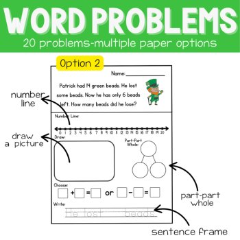 1st Grade Math | St.Patrick's Story Problems | No Prep Word Problem of the day, image 2