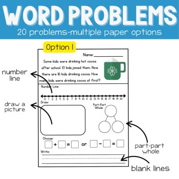 1st | Winter Story Problems | Word Problem of the Day | No Prep Math Printables, image 2