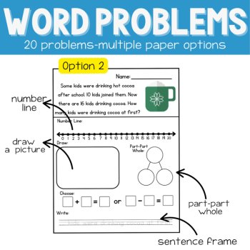 1st | Winter Story Problems | Word Problem of the Day | No Prep Math Printables, image 3