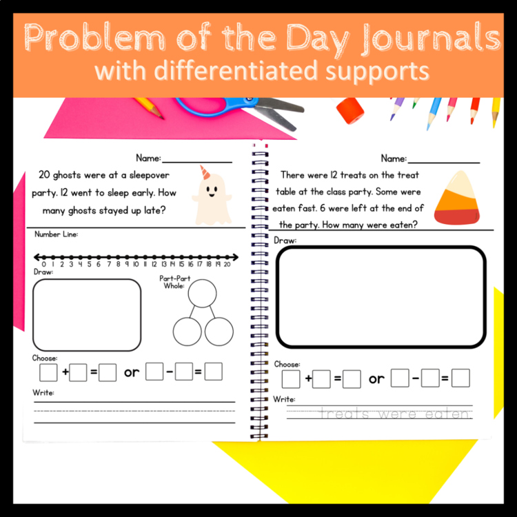 1st | October Problem of the Day FREEBIE  | Halloween Story Problems