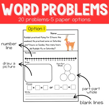 1st Grade | Christmas Story Problems | Word Problem of the Day | No Prep Math, image 2