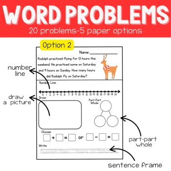 1st Grade | Christmas Story Problems | Word Problem of the Day | No Prep Math, image 3