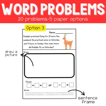 1st Grade | Christmas Story Problems | Word Problem of the Day | No Prep Math, image 4