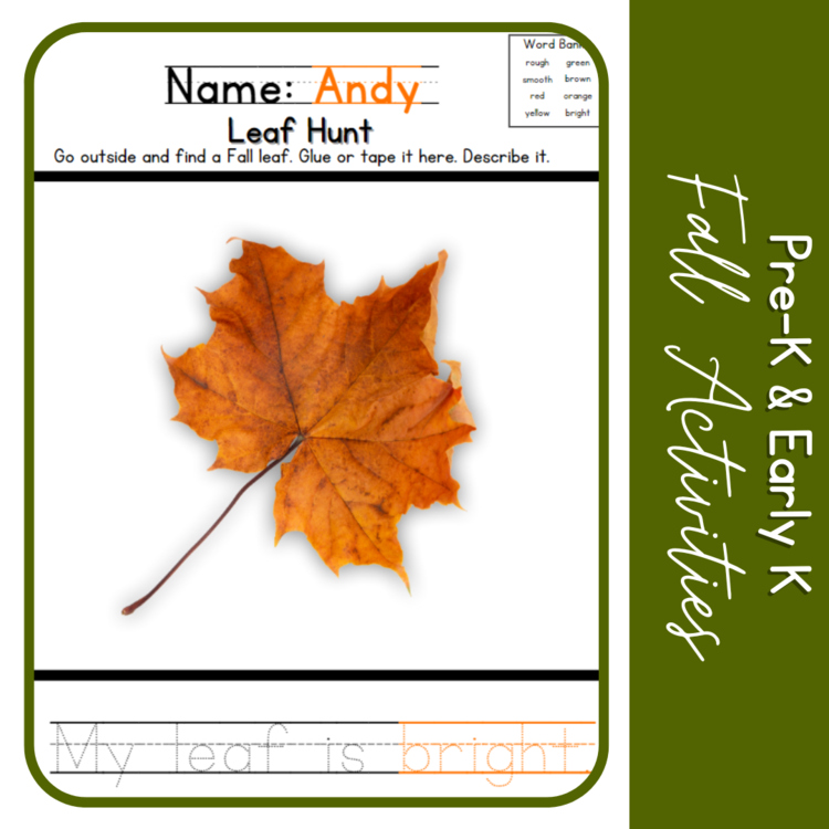 Fall Activities • Beginning of the Year • Kindergarten & Pre-K