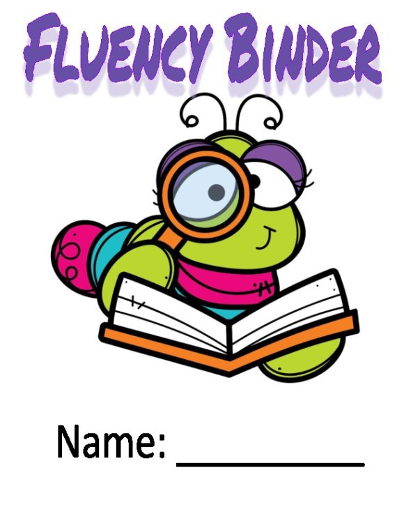 Year Long Fluency Binder-Monthly Goal Setting with Scaffolds & Weekly Tracker