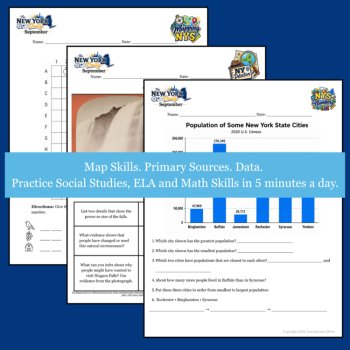 September Grade 4 Morning Work/Bell Ringer/Enrichment| The New York Daily | SS & ELA Integrated, image 3