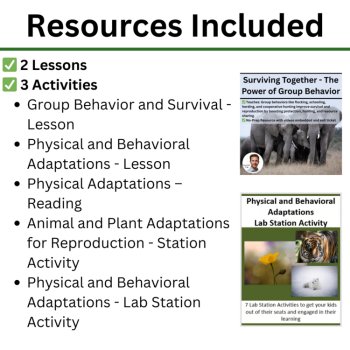 HS-LS2-8 Evaluating the Role of Group Behavior in Survival & Reproduction BUNDLE, image 2