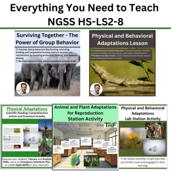 HS-LS2-8 Evaluating the Role of Group Behavior in Survival & Reproduction BUNDLE, image 3