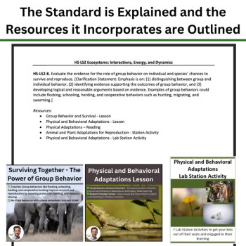 HS-LS2-8 Evaluating the Role of Group Behavior in Survival & Reproduction BUNDLE, image 4
