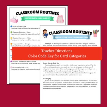 Classroom Routines & Procedures Review Cards | Behavior Expectations |Grades 2-6, image 4