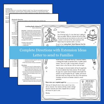 Back-to-School Family Engagement Activity | Parent Memory Book | Community Building, image 4