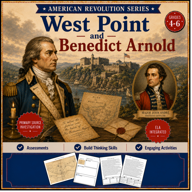 West Point and Benedict Arnold | American Revolution Series | Grades 4, 5, 6
