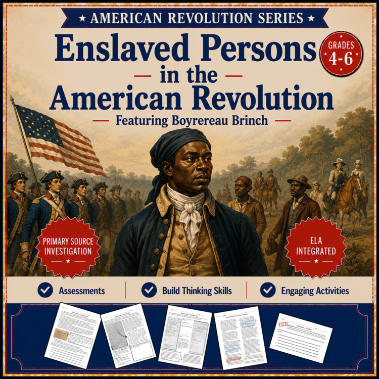 Enslaved Persons in the American Revolution Featuring Boyrereau Brinch | American Revolution Series | Grades 4, 5, 6