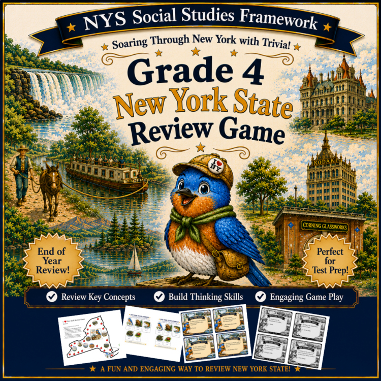 Grade 4 New York State Review Game - Full Year! FREE!