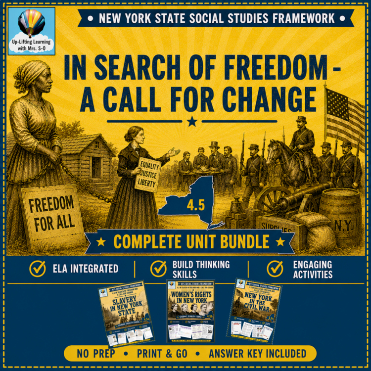 In Search of Freedom and a Call for Change Bundle | NYS Social Studies Framework 4.5 Bundle