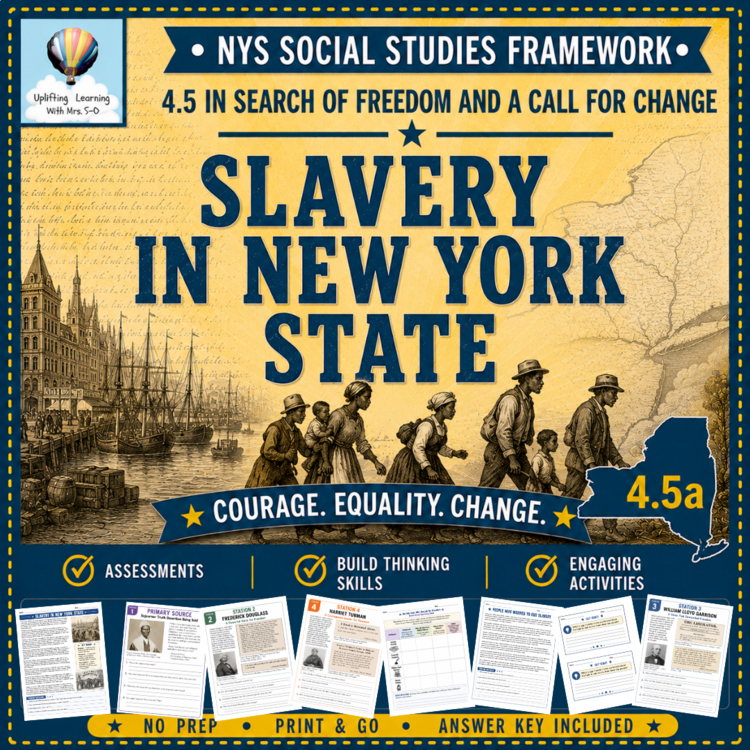  Slavery in New York State | In Search of Freedom and a Call for Change | NYS SS Framework 4.5a