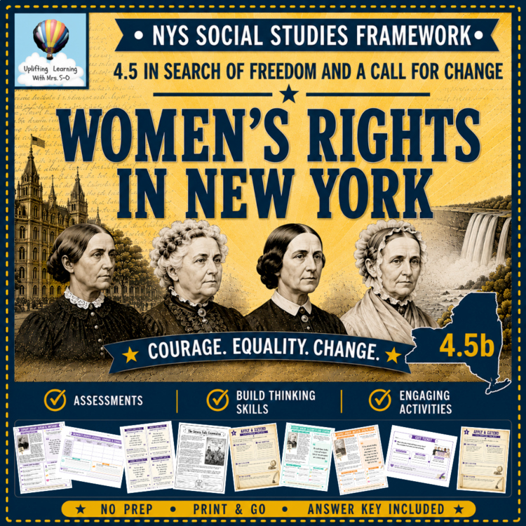 Women’s Rights in New York | In Search of Freedom and a Call for Change | NYS Social Studies Framework  4.5b