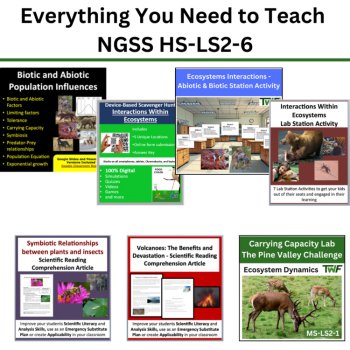 HS-LS2-6 Ecosystem Stability, Change, & Interactions BUNDLE | Teaching Schedule, image 3