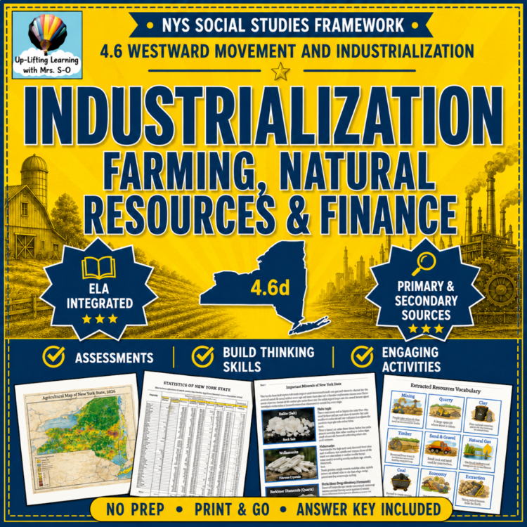 NYS Industrialization: Farming, Mining, Lumbering, and Finance |  Westward Movement in NYS | NYS Social Studies Framework 4.6d