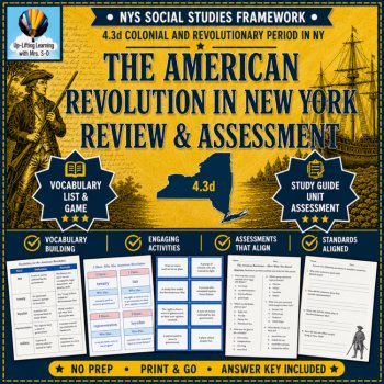 The American Revolution in New York State Bundle | NYS SS Framework 4.3d, image 4