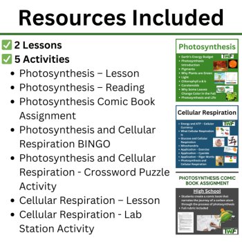 HS-LS2-5 Modeling Carbon Cycling: Photosynthesis and Respiration BUNDLE, image 2
