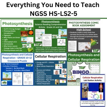 HS-LS2-5 Modeling Carbon Cycling: Photosynthesis and Respiration BUNDLE, image 3