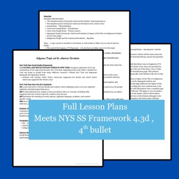 Indigenous People and the American Revolution in New York, NYS SS Framework 4.3d, image 2
