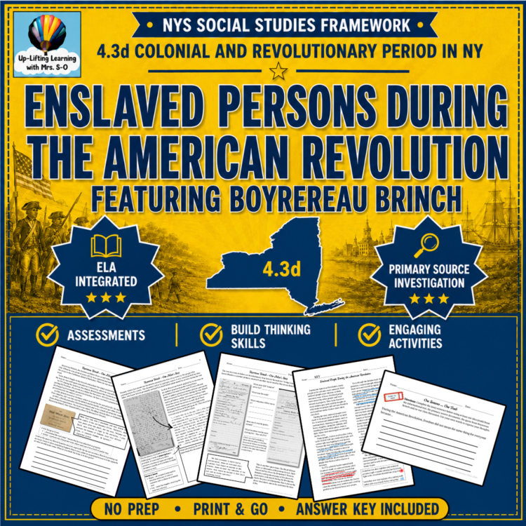 Enslaved Persons in the American Revolution | New York State Social Studies 4.3d