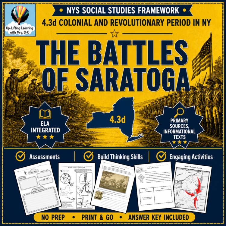 The Battle of Saratoga: The Turning Point of the War | NYS SS Framework 4.3d