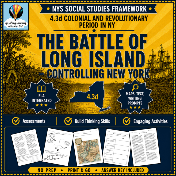 The Battle of Long Island - Controlling New York. NYS SS Framework 4.3d