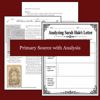 Sarah Hale | Persuasive Writing | Thanksgiving | Primary Source Connection| Grades 3-5, image 3