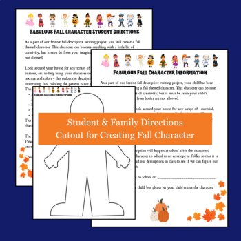 Fall Descriptive Narrative Writing & Craft | Figurative Language | Grades 3-6 | Fabulous Fall Characters, image 3