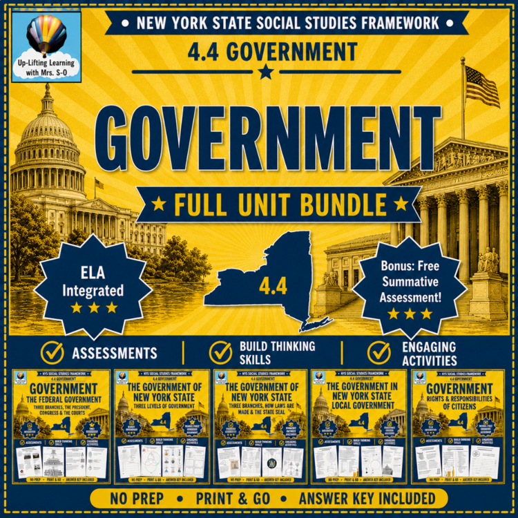 New York State Government Bundle | New York State Social Studies Framework 4.4