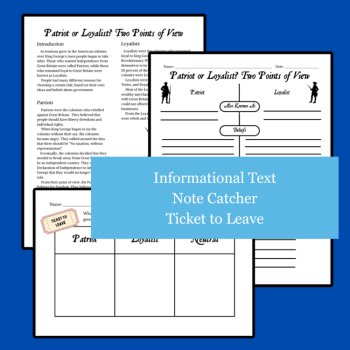 Patriot or Loyalist? Two Points of View |American Revolutionary War Series| Grades 4, 5, 6, image 4