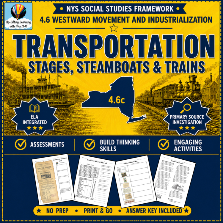 Transportation Stages, Steamboats & Railroads | Westward Movement in New York State 4.6c