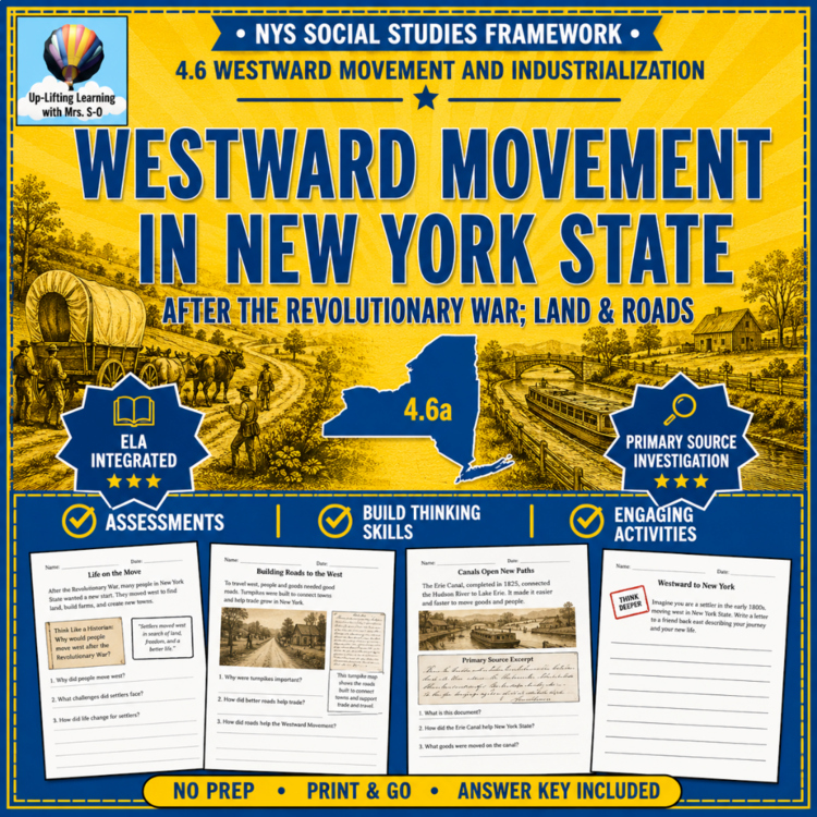 Westward Movement in NYS after the Revolutionary War | NYS SS Framework 4.6a