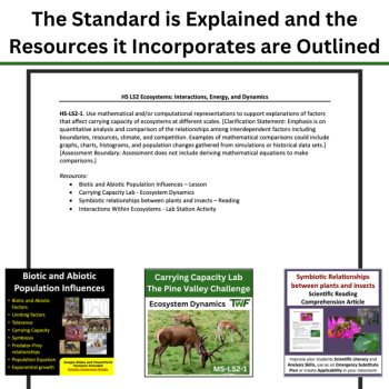 HS-LS2-1 Factors that Affect Carrying Capacity of Ecosystem BUNDLE | Biotic, image 3