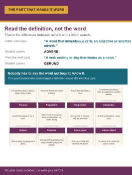 Review Bingo Game Kit | 48 Editable Call Cards | Grammar & Geometry Grades 4-9, image 3