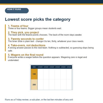 Editable Review Game Template | Whole Class Review | Grades 4-9, image 3