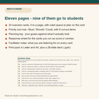 Executive Functioning Task Cards | Planning & Prioritizing | Grades 5-9, image 2