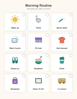 Feelings Chart & Visual Routine Charts for Kids | Morning, Bedtime, Chore, SEL, image 2