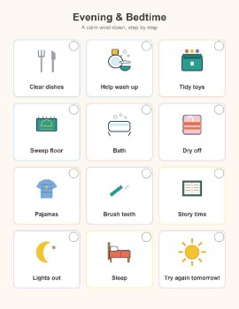 Feelings Chart & Visual Routine Charts for Kids | Morning, Bedtime, Chore, SEL, image 3