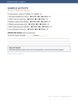 AI Ethics Activities Middle School Editable Google Slides No Prep, image 3