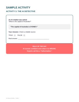 AI Literacy Activities Grade 4 Editable Google Slides No Prep, image 3