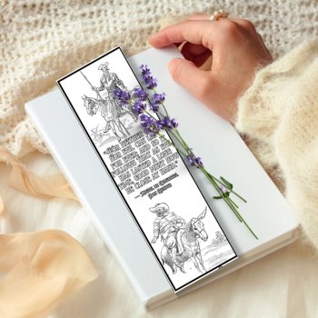 Don Quixote Coloring Bookmarks Cervantes Quotes Novel Review Activity Keepsake, image 4