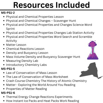 New York Science Middle School - MS. Chemical Reactions Bundle | NYSSLS, image 2